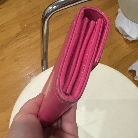 Auth CHANEL camellia Barbie pink long wallet - Picture 5 of 7